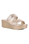 Vanilla Moon_Gold Cosima Dual Band Slip Ons _Online_at_Aza_Fashions