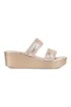 Buy_Vanilla Moon_Gold Cosima Dual Band Slip Ons _Online_at_Aza_Fashions