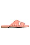 Vanilla Moon_Pink Galilea Square Toe Front Sliders _Online_at_Aza_Fashions