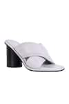 Vanilla Moon_Grey Paige Plain Cross Strap Heels _Online_at_Aza_Fashions