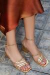 Buy_Vanilla Moon_Gold Summer Solid Square Toe Heels_at_Aza_Fashions