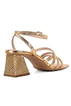 Shop_Vanilla Moon_Gold Summer Solid Square Toe Heels_Online_at_Aza_Fashions