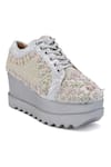 Buy_Anaar_Green Zardosi Floral Motif Embroidered Wedding Wedge Sneakers _Online_at_Aza_Fashions