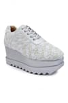 Buy_Anaar_Green Cutdana Notting Hill Embellished Wedding Wedge Sneakers _Online_at_Aza_Fashions