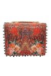 Shop_The Garnish Company_Red Sequins Amelia Mon Amour Flora Child Print Sling Bag _at_Aza_Fashions