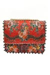 The Garnish Company_Red Sequins Amelia Mon Amour Flora Child Print Sling Bag _Online_at_Aza_Fashions