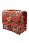 Buy_The Garnish Company_Red Sequins Amelia Mon Amour Flora Child Print Sling Bag _Online_at_Aza_Fashions