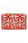 Shop_The Garnish Company_Red Crystal Cherry Floral Woven Sling Bag _at_Aza_Fashions