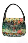 Shop_The Garnish Company_Multi Color Sequin Zari Print Bag _at_Aza_Fashions