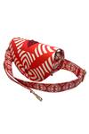 Shop_The Garnish Company_Red Crystal Carnet Geometric Print Sling Bag _at_Aza_Fashions