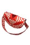 Buy_The Garnish Company_Red Crystal Carnet Geometric Print Sling Bag _Online_at_Aza_Fashions