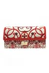 Buy_The Garnish Company_Red Crystal Paisley Floral Print Bag _at_Aza_Fashions