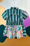 Shop_Miko Lolo_Green Cotton Print Stripe Jumpsuit _at_Aza_Fashions
