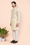 Shop_Arihant Rai Sinha_Beige Cotton Placement Embroidery Floral Kurta _Online_at_Aza_Fashions