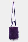 Shop_VERSUHZ_Purple Beads Dangling Chevron Potli Bucket Bag _at_Aza_Fashions