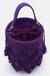 Shop_VERSUHZ_Purple Beads Dangling Chevron Potli Bucket Bag _Online_at_Aza_Fashions