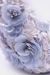 VERSUHZ_White Sequins Bluebell Embellished Baguette Bag_Online_at_Aza_Fashions