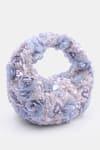 Buy_VERSUHZ_White Sequins Bluebell Embellished Baguette Bag_Online_at_Aza_Fashions