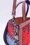 VERSUHZ_Blue Sequin Flora Embellished Mini Tote Bag _Online_at_Aza_Fashions