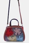 Buy_VERSUHZ_Blue Sequin Flora Embellished Mini Tote Bag _Online_at_Aza_Fashions