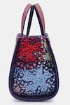 Shop_VERSUHZ_Blue Sequin Flora Embellished Mini Tote Bag _Online_at_Aza_Fashions