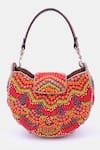 Shop_VERSUHZ_Multi Color Glass Bead 3d Reef Embellished Bag _at_Aza_Fashions