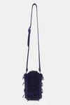 Buy_VERSUHZ_Black Bead Geometric Dangling Hand Embroidered Belt Bag _Online_at_Aza_Fashions