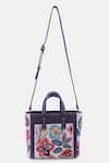 Shop_VERSUHZ_Black Bead Floral Embellished Tote Bag _at_Aza_Fashions