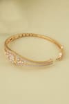 Buy_Smars Jewelry_Gold Plated Cubic Zirconia Embellished Bangle_Online_at_Aza_Fashions