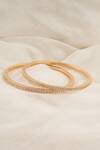 Shop_Smars Jewelry_Gold Plated Cubic Zirconia Diamond Elegant Studded Bangle - Set Of 2_Online_at_Aza_Fashions