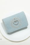 Ozel_Blue Stone Denim Heart Embroidered Charm Clutch _Online_at_Aza_Fashions