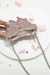 Shop_Ozel_Pink Rhinestone Bow Arm Candy Embellished Clutch _at_Aza_Fashions