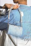 Shop_Ozel_Blue Rhinestone Denim Embroidered Flap Bag _Online_at_Aza_Fashions