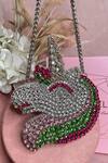 Buy_Ozel_Pink Rhinestone Unicorn Studded Mini Bag _at_Aza_Fashions