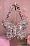 Buy_Ozel_Pink Rhinestone Butterfly Studded Mini Bag _at_Aza_Fashions