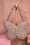 Ozel_Pink Rhinestone Butterfly Studded Mini Bag _Online_at_Aza_Fashions