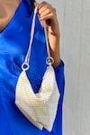 Buy_Ozel_White Crystal Sasha Studded Bling Bag _at_Aza_Fashions