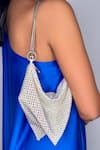 Buy_Ozel_White Crystal Sasha Studded Bling Bag _Online_at_Aza_Fashions