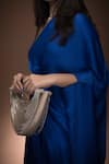 Buy_Ozel_Silver Chainstones Curvy Brazen Bag _Online_at_Aza_Fashions