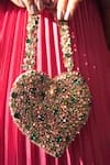 Ozel_Multi Color Rhinestones Studded Heart Mania Bag _Online_at_Aza_Fashions