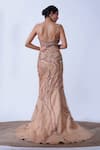 Shop_Aurouss_Peach Glitter Tulle Embroidery Urvashi Synodic Wave Embellished Gown _at_Aza_Fashions