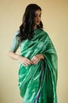 Buy_Surmaye_Green Zari Silk Dancing Moonlight Saree 