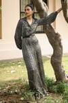Buy Grassroot By Anita Dongre Black Modal Embroidery Collared Sweep Ajrakh Hand Block Print Jumpsuit at Aza Fashions Buy_Grassroot By Anita Dongre_Black Modal Embroidery Collared Sweep Ajrakh Hand Block Print Jumpsuit_at_Aza_Fashions