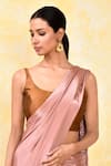 Buy_Nazaakat by Samara Singh_Gold Silk Solid Round Sleeveless Blouse_Online_at_Aza_Fashions