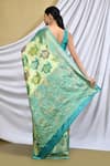 Shop_Khwaab by Sanjana Lakhani_Green Silk Woven Banarasi Saree With Running Blouse_at_Aza_Fashions