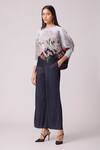 Shop_Scarlet Sage_Blue Polyester Boat Neck Adela Floral Print Top And Pant Set_Online_at_Aza_Fashions