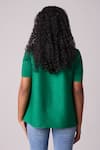 Shop_Scarlet Sage_Green 100% Polyester Plain Turtle Neck Hazel Pleated Top  _at_Aza_Fashions