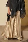 Buy_Monk & Mei_Black Organza And Viscose Satin Sequin Fleur Jaal Yoke Cape Sharara Set _Online_at_Aza_Fashions