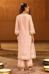 Shop_Sheetal Batra_Pink Kurta And Palazzo Silk Chanderi Embroidered Kashmiri Tilla Yasna Set _at_Aza_Fashions