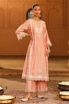 Shop_Sheetal Batra_Pink Kurta And Palazzo Silk Chanderi Embroidered Yasna Neck Set _Online_at_Aza_Fashions